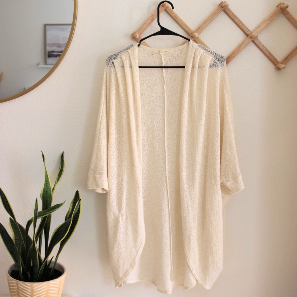 Drapey Knit Kimono | Champagne Cream
